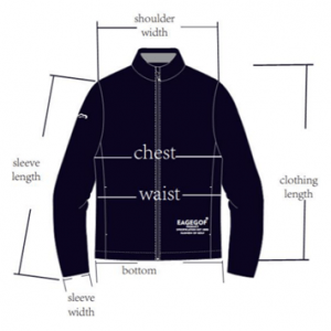 Tallas medidas chaleco/ sudadera / chaqueta