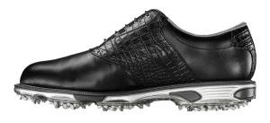 zapato de golf negro piel elegante