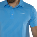 polo golf hombre Kaizen azul claro rayas 4