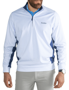 Sudadera Golf Hombre elástica de color blanco KAIZEN