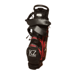 Bolsa de palos de golf impermeable, ligera, tripode de patas con 14 separadores profesional negro rojo